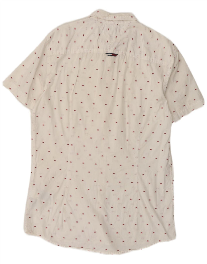 Tommy Hilfiger Herre kortærmet Slim Fit skjorte Medium hvid bomuld