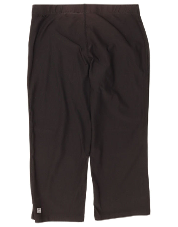 NIKE Dame Dri Fit Capri træningsdragt Bukser UK 10/12 Medium Sort