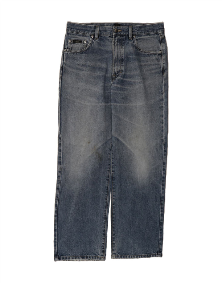 HUGO BOSS Mens Straight Jeans W32 L29 Blue Vintage Hugo Boss and Second-Hand Hugo Boss from Messina Hembry 
