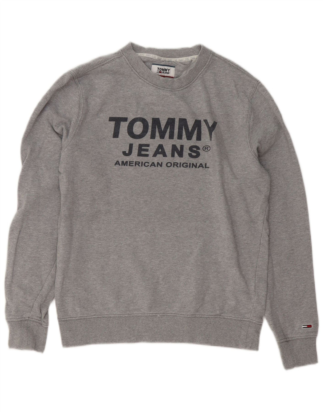 Tommy Hilfiger Herre Grafisk Sweatshirt Jumper Lille Grå Bomuld