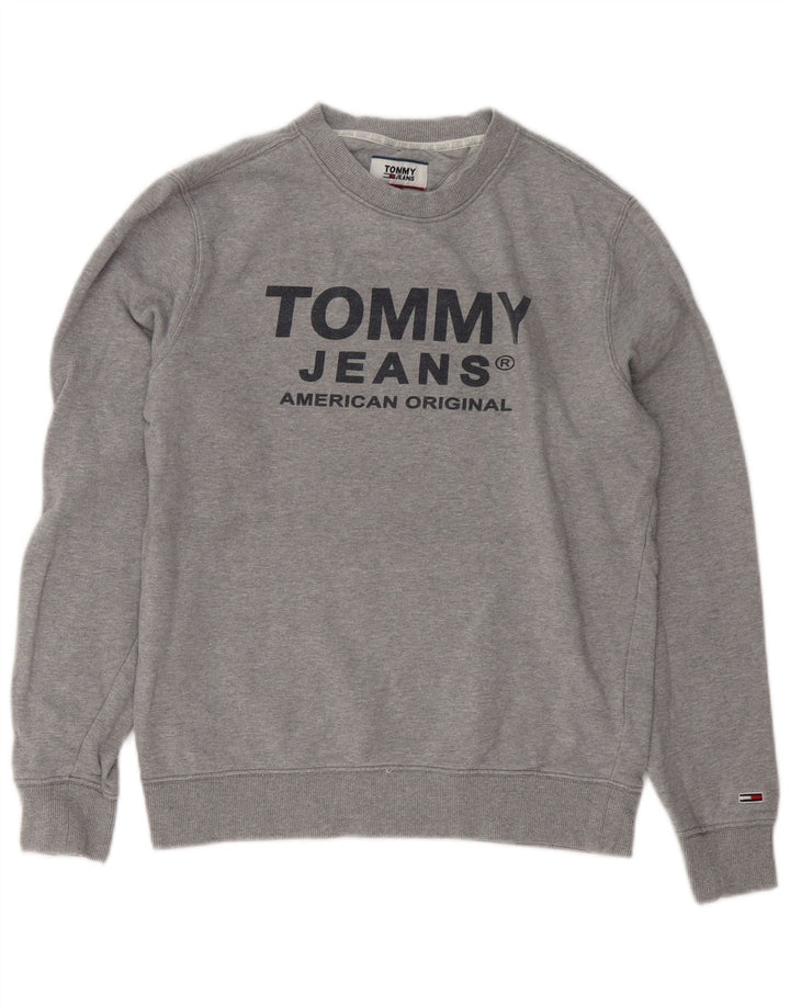 Tommy Hilfiger Herre Grafisk Sweatshirt Jumper Lille Grå Bomuld
