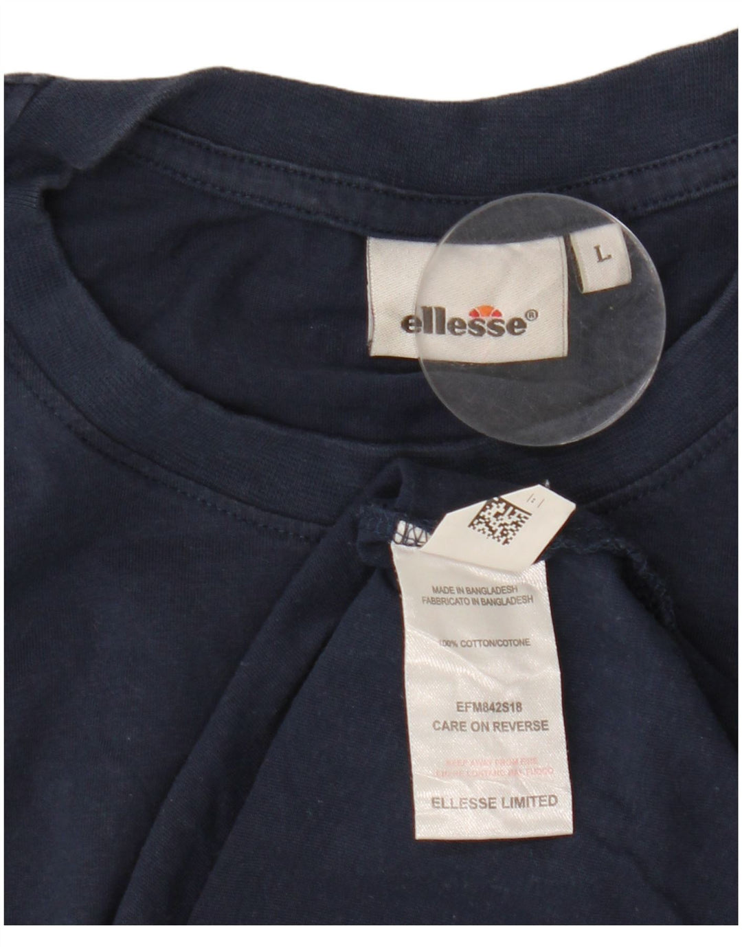 ELLESSE Kvinder Grafisk Vest Top UK 16 Large Navy Blue Bomuld