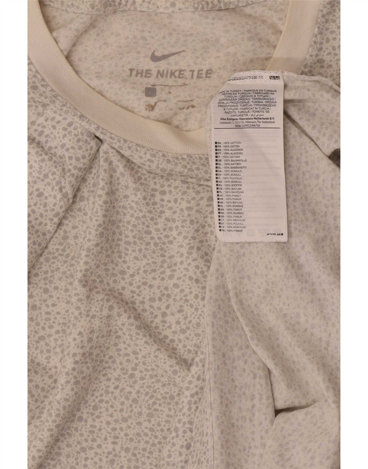 Nike Regular Graphic T-Shirt Top UK 14 Stor grå plettet bomuld