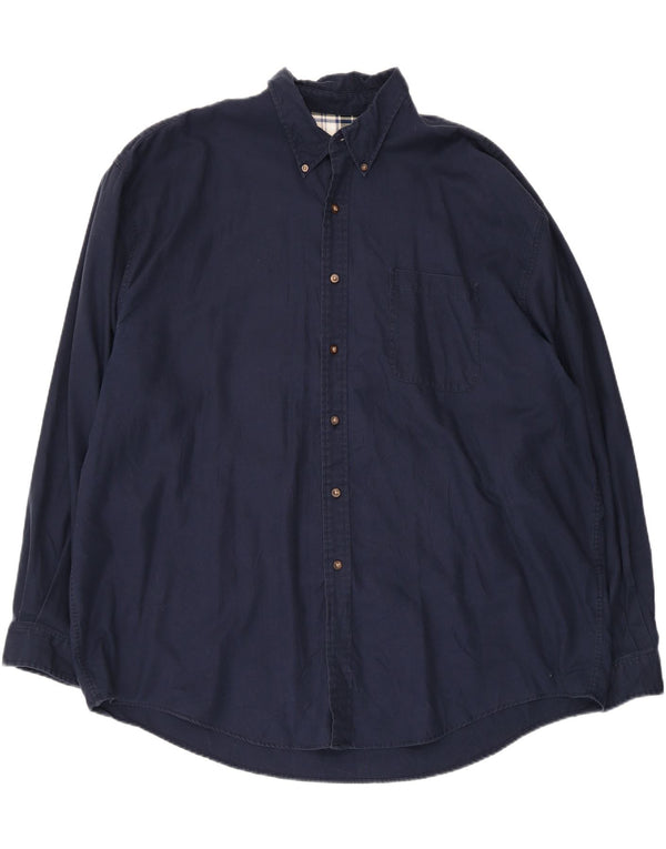 Eddie Bauer herreskjorte 3XL marineblå bomuld