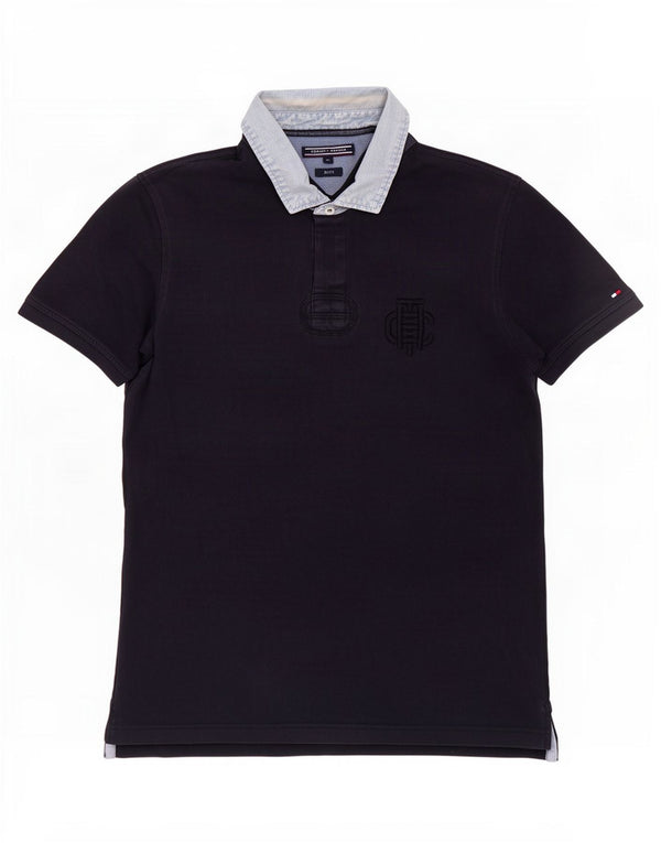 Tommy Hilfiger Herre Slim Fit Rugby Polo Shirt XL Marineblå Bomuld