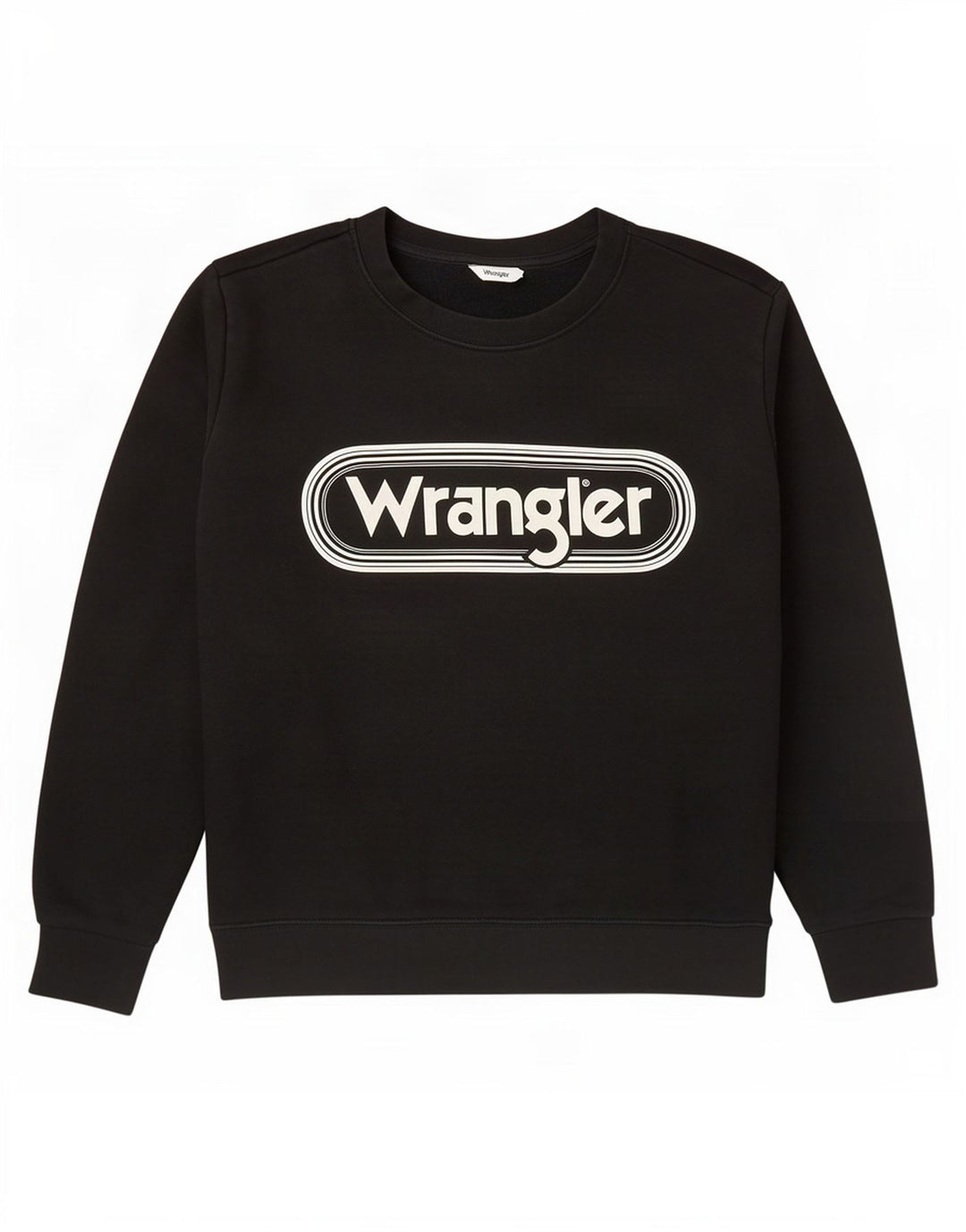 Wrangler Dame Grafisk Sweatshirt Jumper UK 16 Stor sort bomuld