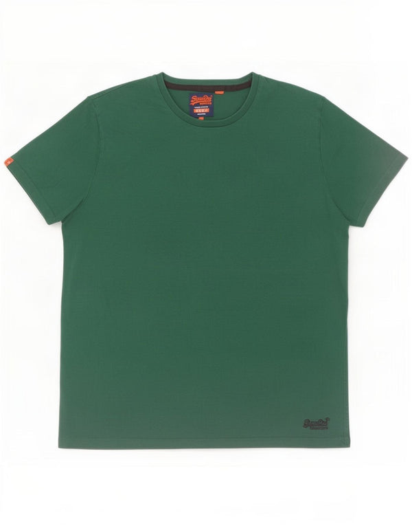Superdry T-shirt top til mænd 2XL grøn bomuld
