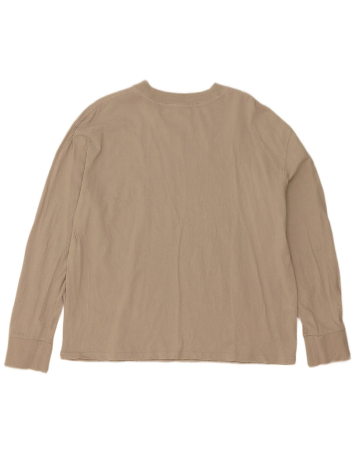 Zara Dame Oversized Top Langærmet UK 10 Small Beige