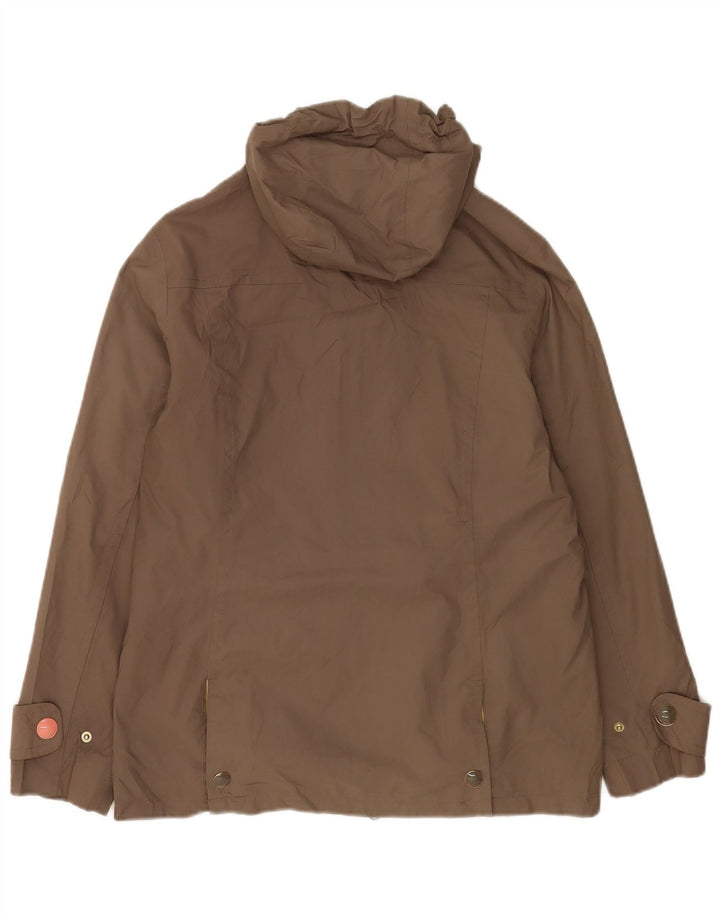 Joules Dame Hætte Oversized Windbreaker Jacket UK 10 Small Brown