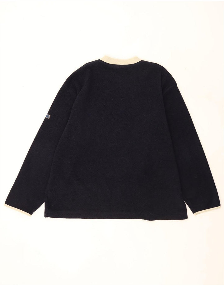 Asics Fleece Jumper til mænd 2XL Marineblå Colourblock Polyester