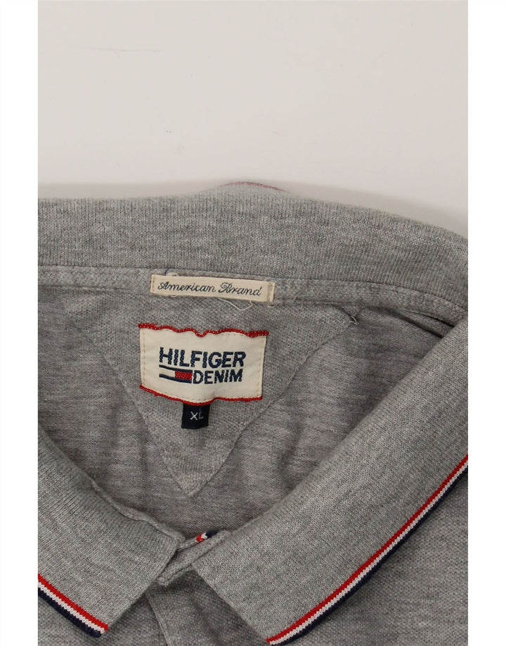 TOMMY HILFIGER Mens Polo Shirt XL Grey Cotton Vintage Tommy Hilfiger and Second-Hand Tommy Hilfiger from Messina Hembry 