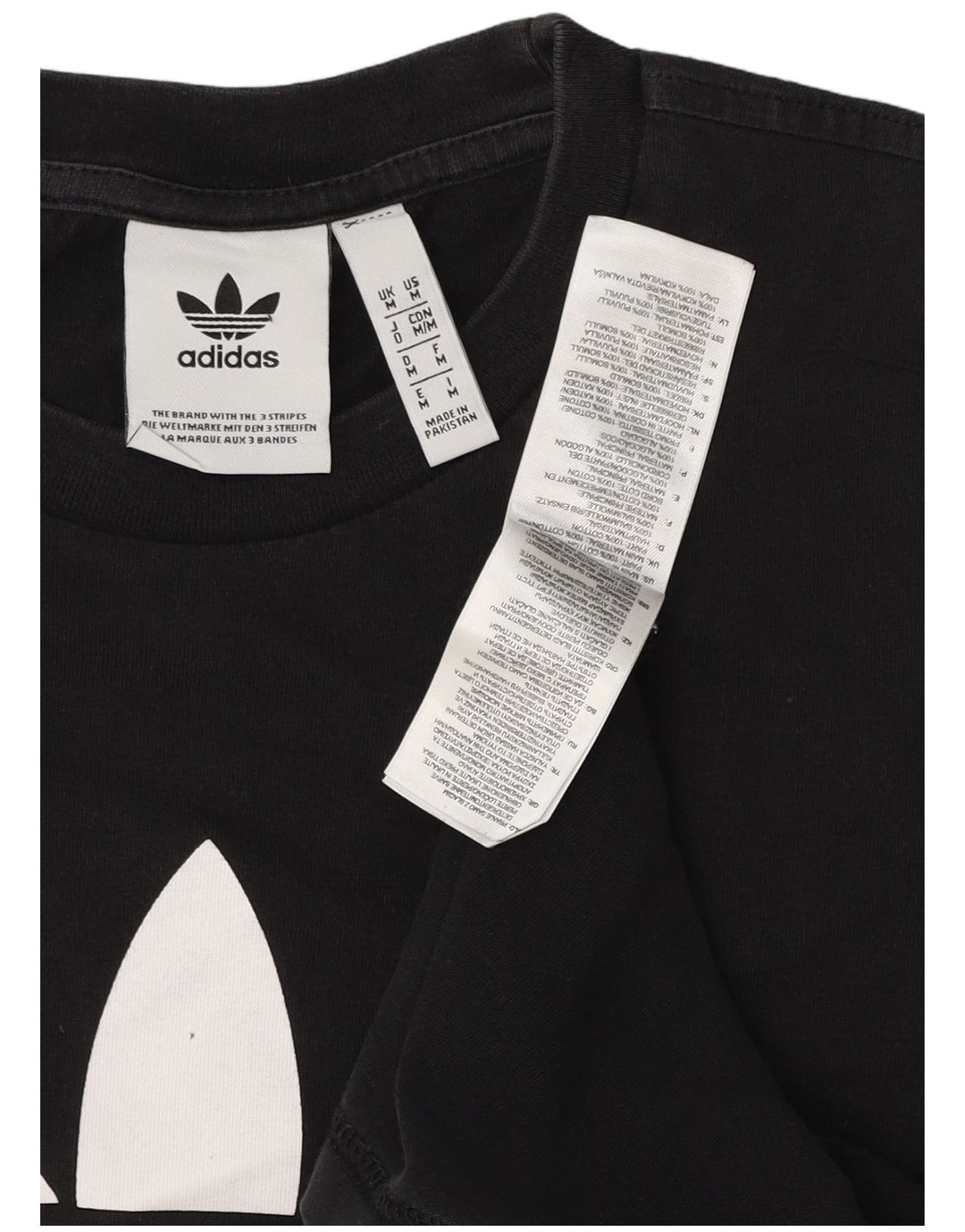ADIDAS Grafisk T-shirt til mænd, medium sort bomuld