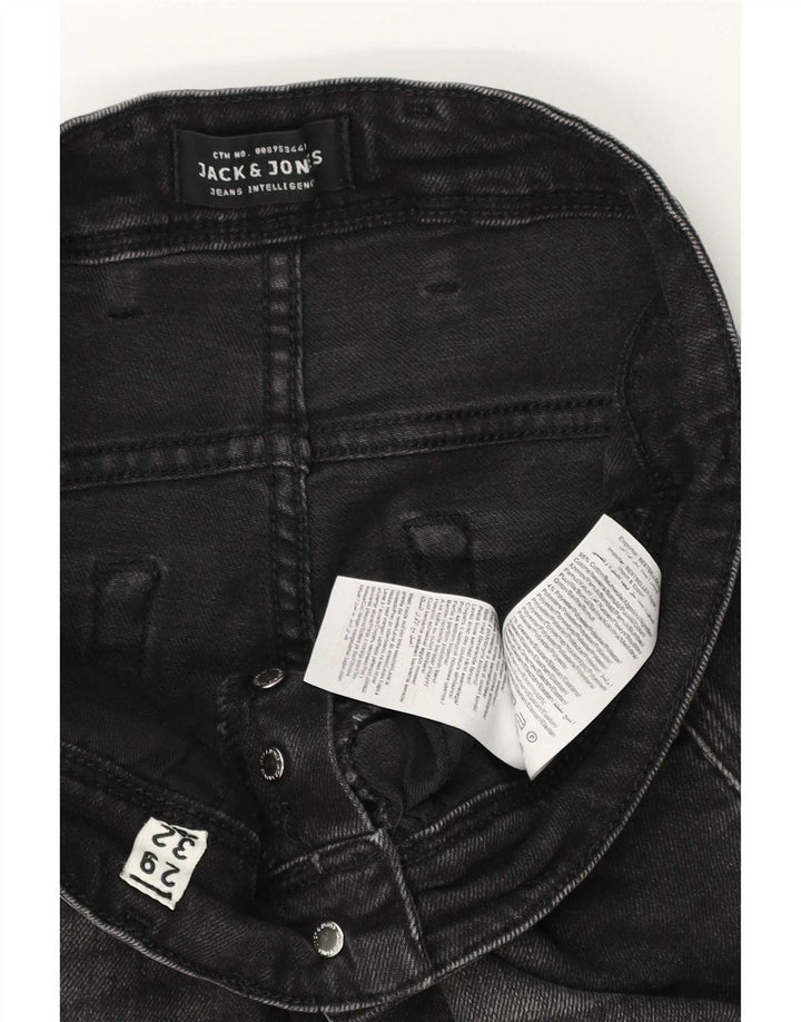 Jack & Jones Herre GLENN Slim Jeans W29 L32 Sort Bomuld