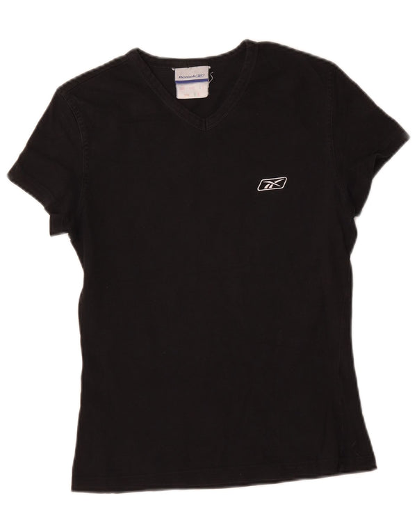 Reebok Dame T-Shirt Top UK 12 Medium Sort
