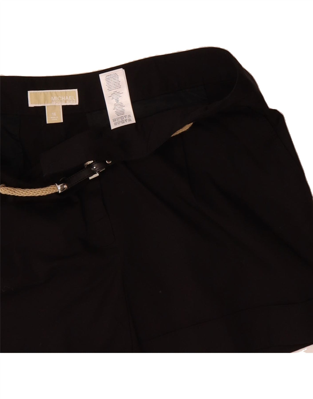 MICHAEL KORS Womens Chino Shorts US 16 2XL W38 Black Polyester Vintage Michael Kors and Second-Hand Michael Kors from Messina Hembry 