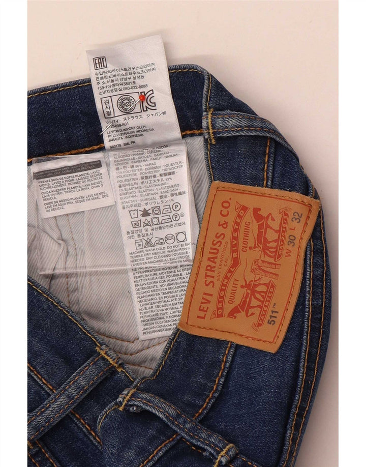 Levi's Herre 511 Slim Jeans W30 L32 Blå Bomuld