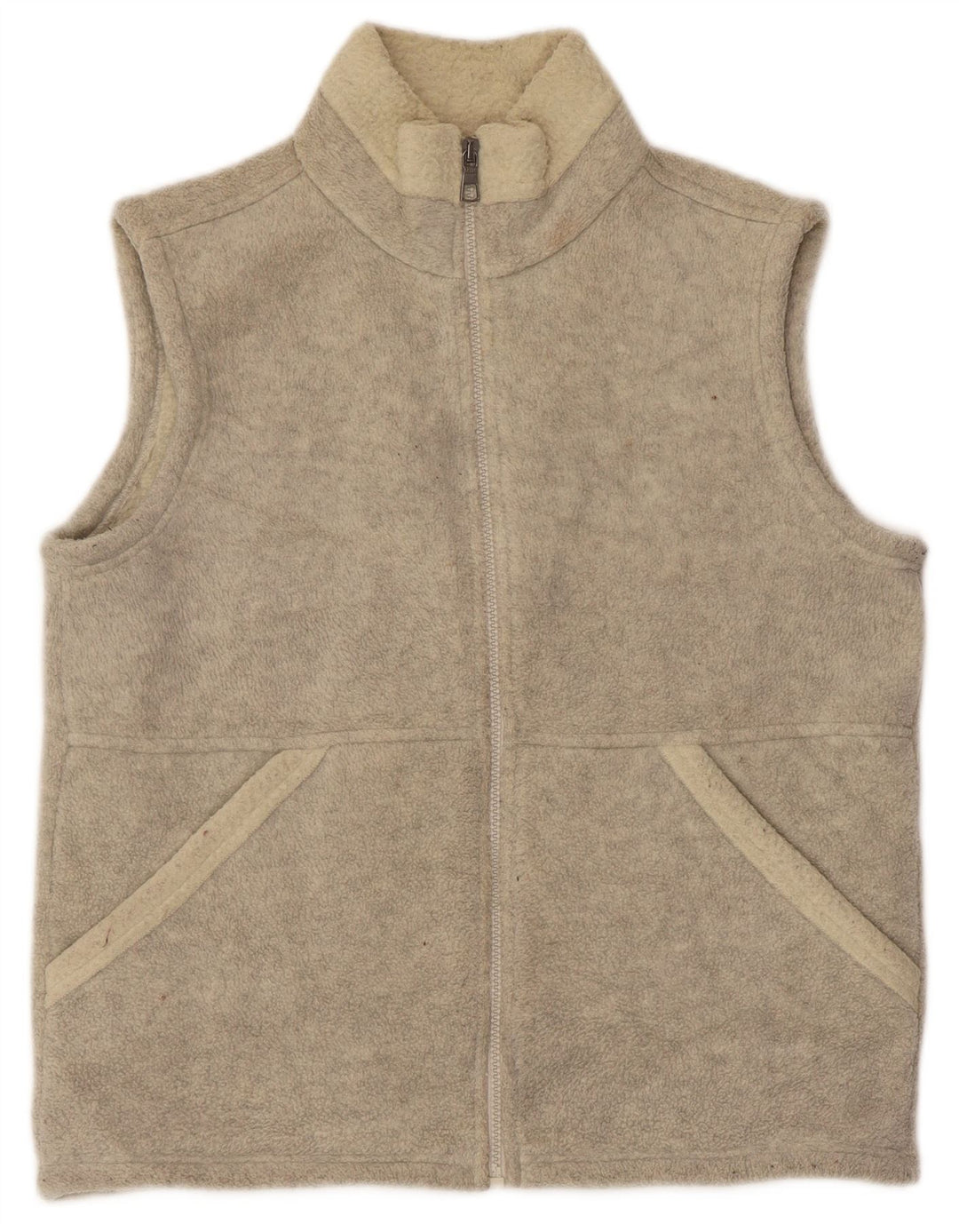 Marks & Spencer Fleecejakke til kvinder UK 12 Medium Beige Polyester