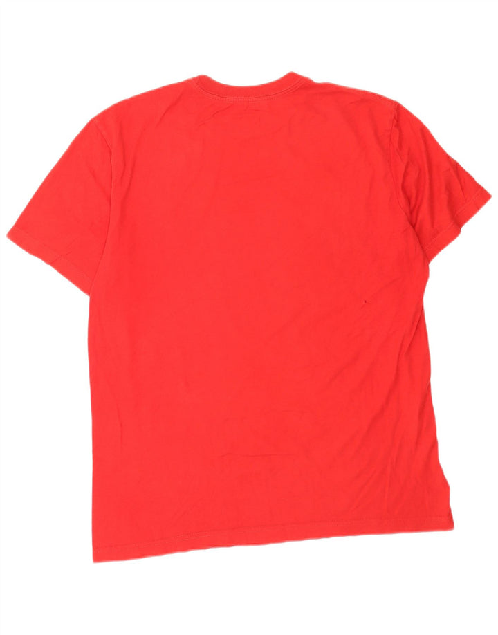 Nike Herre Regular Fit Grafisk T-shirt Top Medium Rød Bomuld