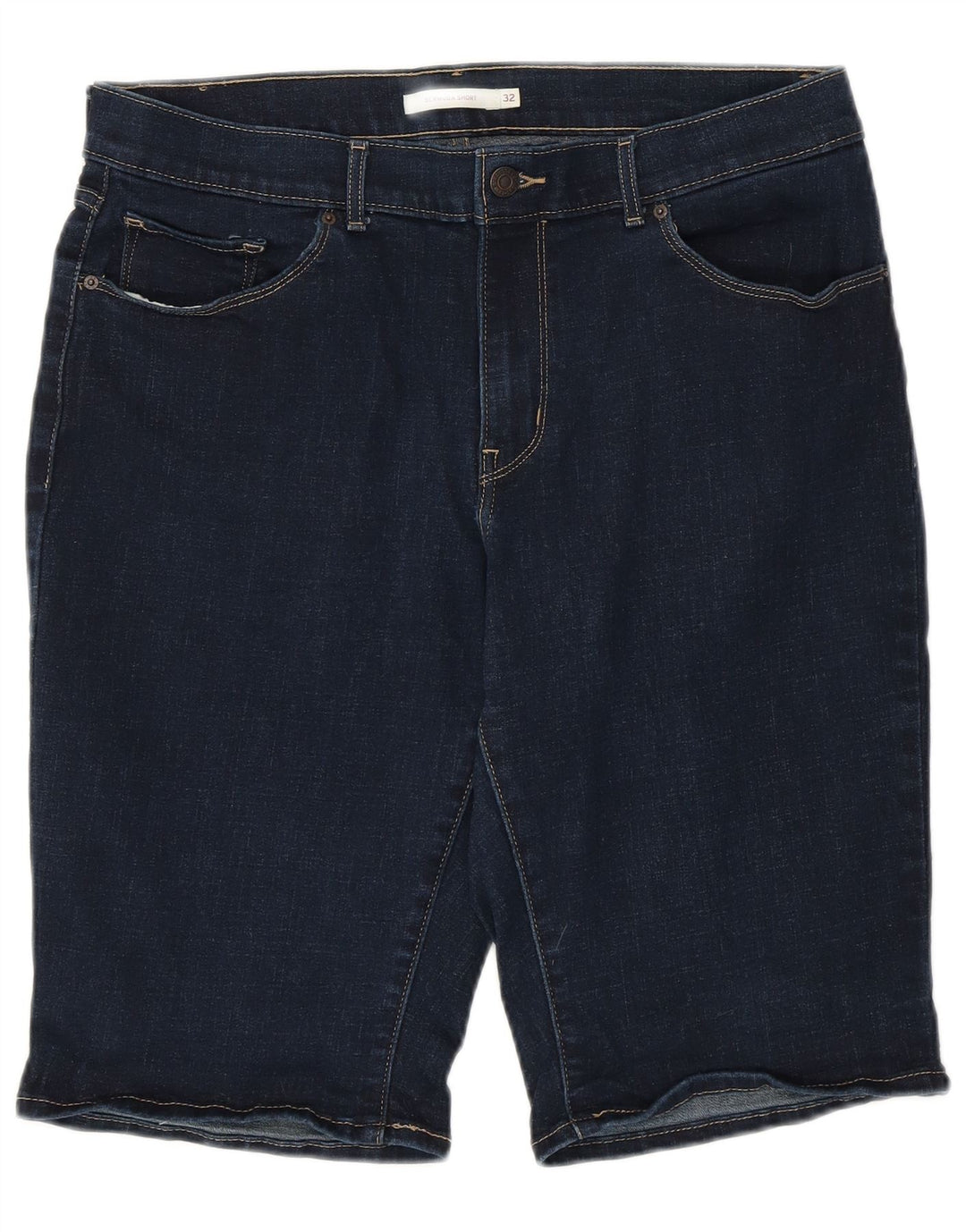 Levi's Dame denim Bermuda Shorts W32 Mellem marineblå bomuld