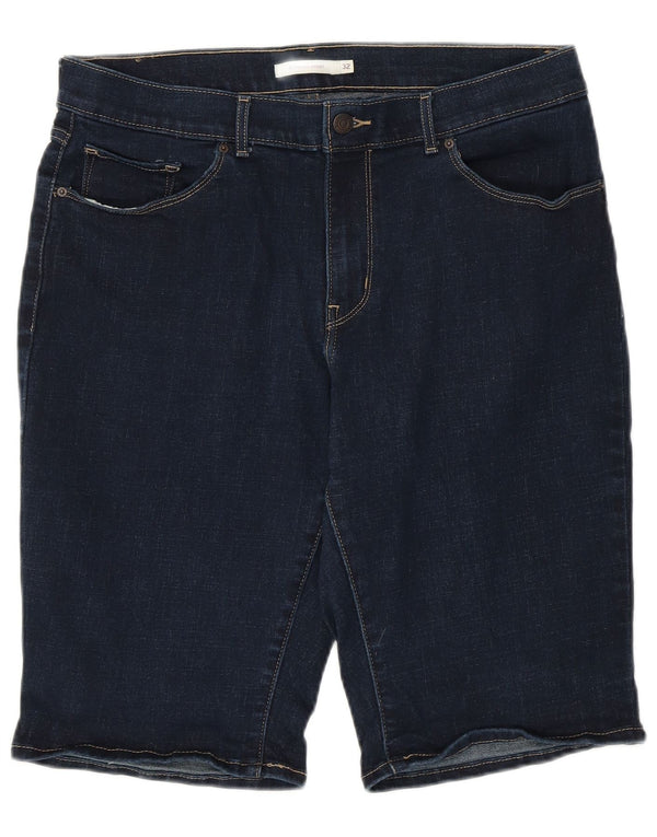 Levi's Dame denim Bermuda Shorts W32 Mellem marineblå bomuld