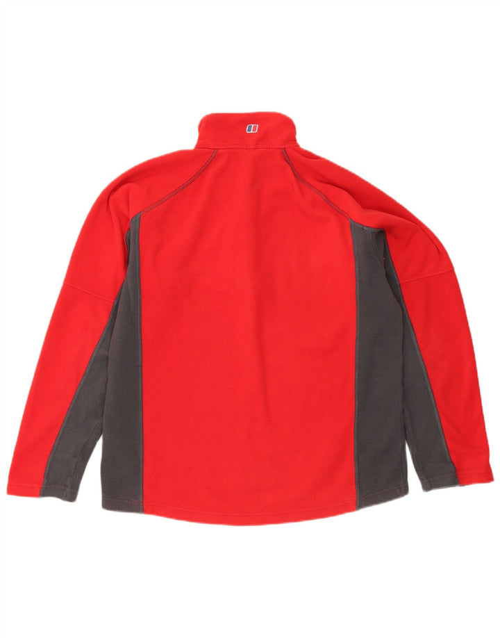 Berghaus Fleece Jumper med lynlås til mænd Medium Rød Colourblock Polyester