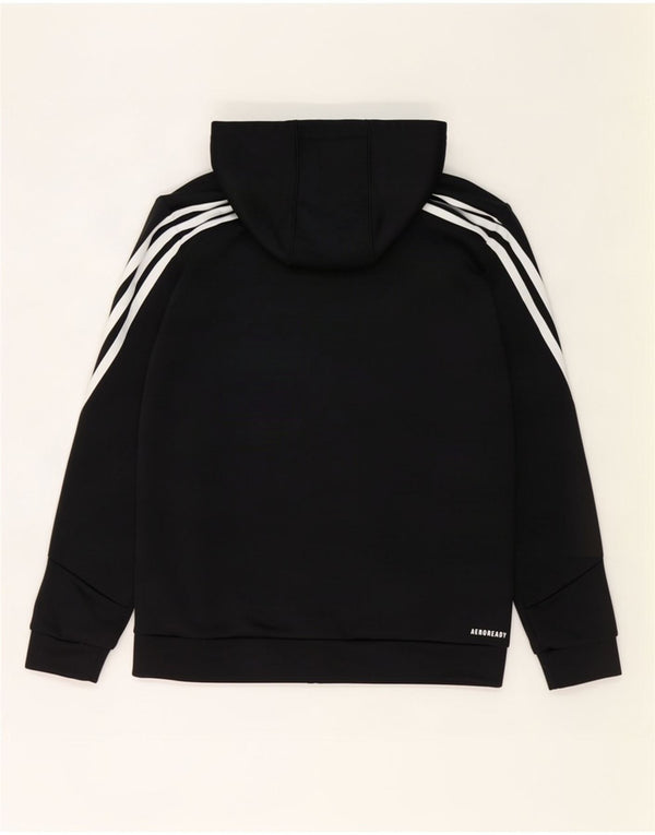 Adidas Boys Aeroready Zip Hoodie Sweater 11-12 År Sort Polyester