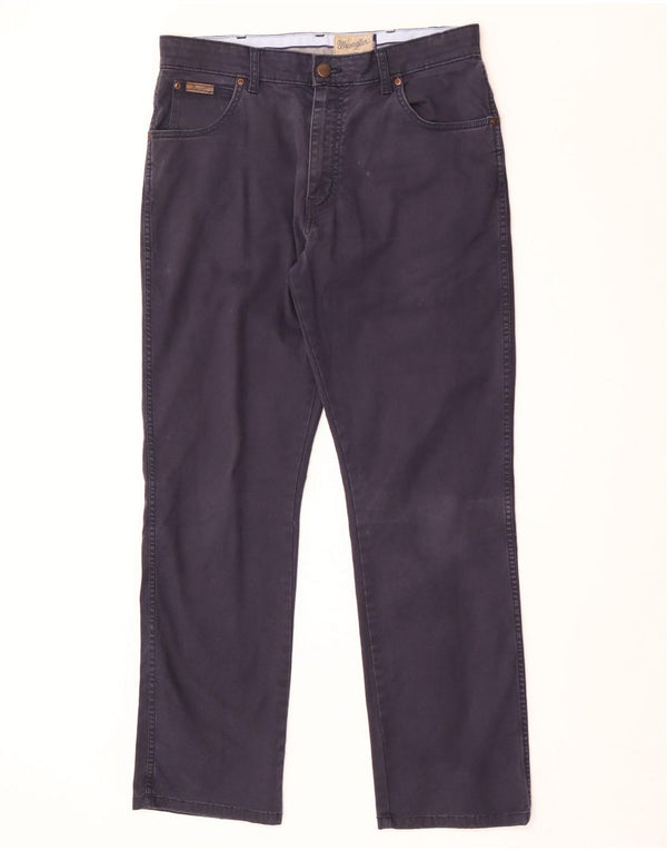 Wrangler Herre Texas Straight Casual Bukser W34 L30 Marineblå Bomuld