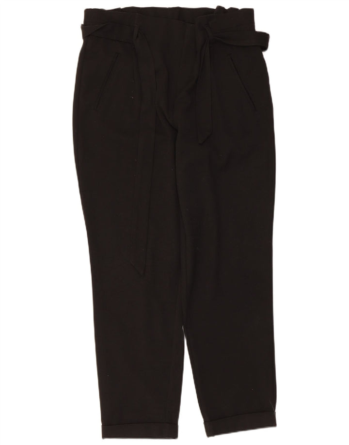 Zara Womens Tapered Cropped Trousers Medium W28 L25 Black