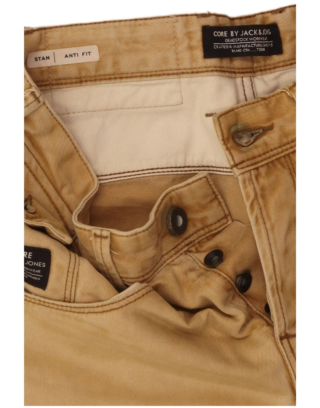 JACK & JONES Herre Stan Anti Fit Lige Casual Bukser W29 L32 Beige