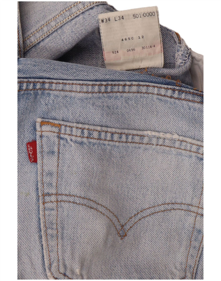 LEVI'S Straight jeans til mænd W34 L29 blå bomuld