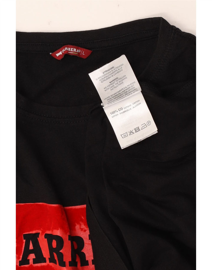 Carrera Herre grafisk T-shirt Top Stor sort bomuld
