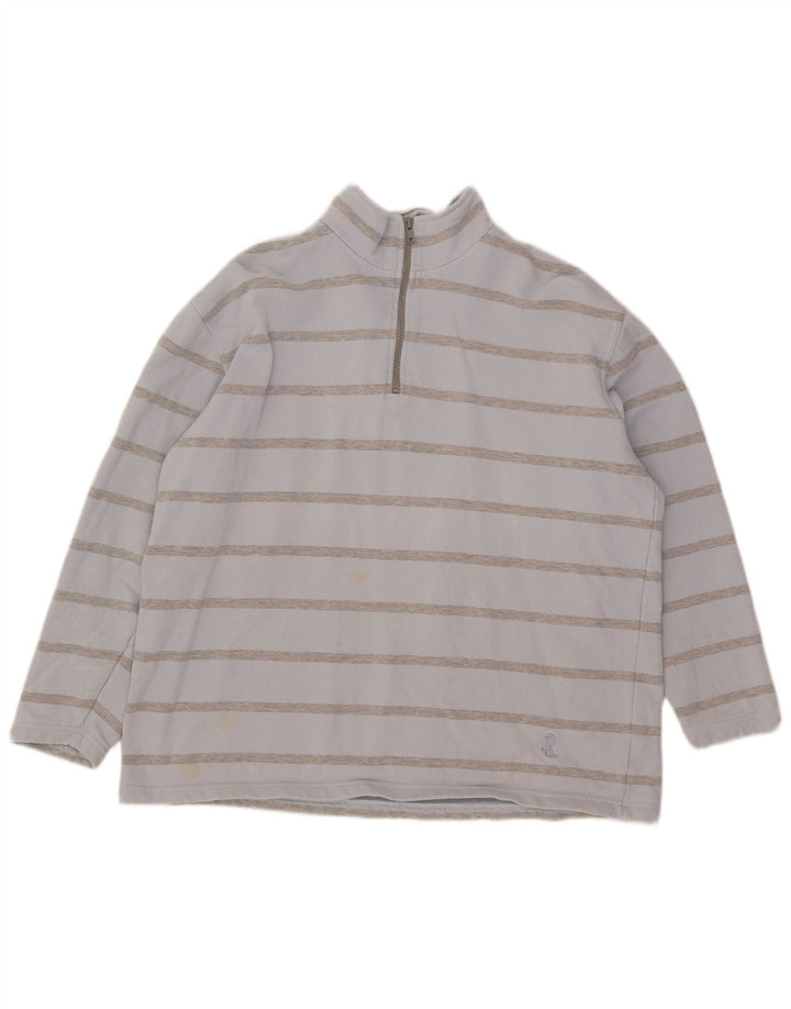 Ralph Lauren Dame Oversized Sweatshirt Jumper UK 12 Mellem blå stribet