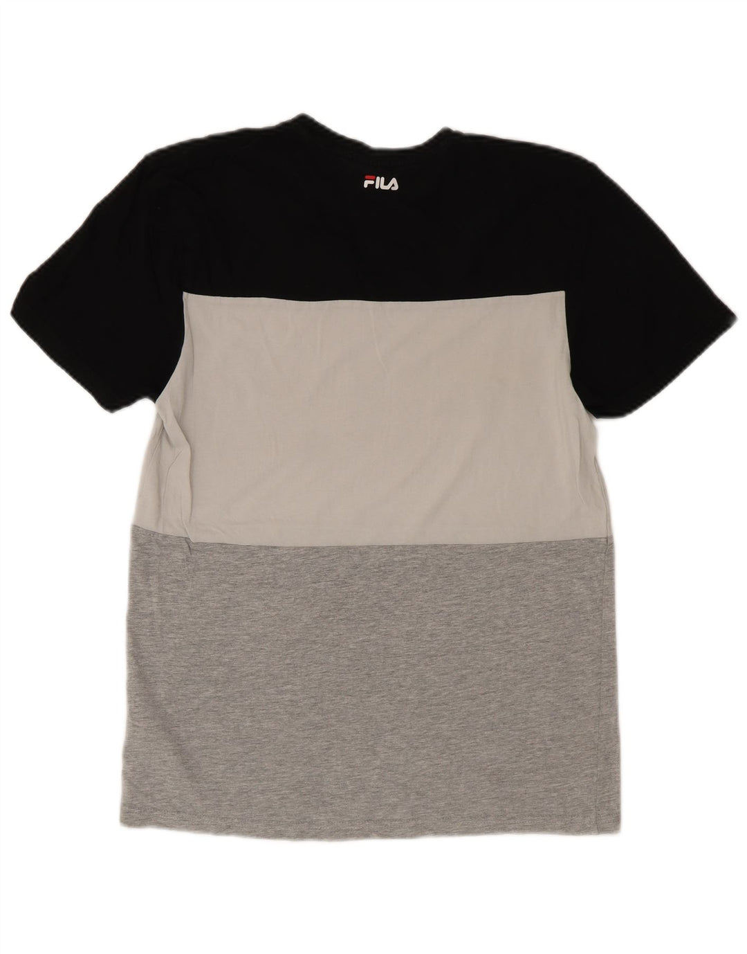 Fila Herre grafisk T-shirt Top Lille flerfarvet Colourblock Bomuld