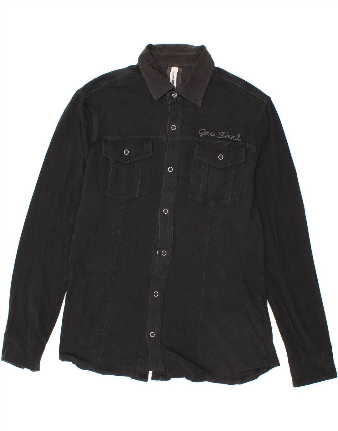 GAS Mens Shirt Small Black Vintage Gas and Second-Hand Gas from Messina Hembry 