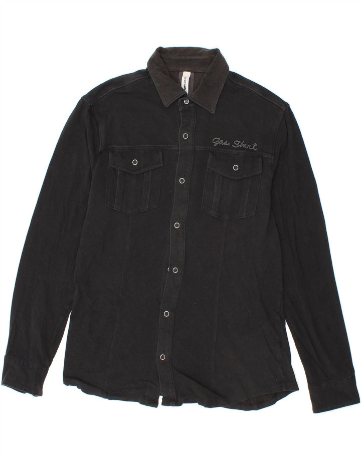 GAS Mens Shirt Small Black Vintage Gas and Second-Hand Gas from Messina Hembry 