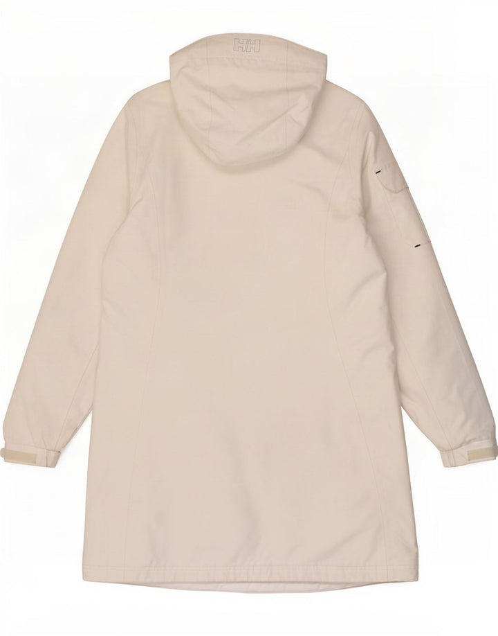 Helly Hansen Regnfrakke med hætte til kvinder UK 16 Large White Polyester