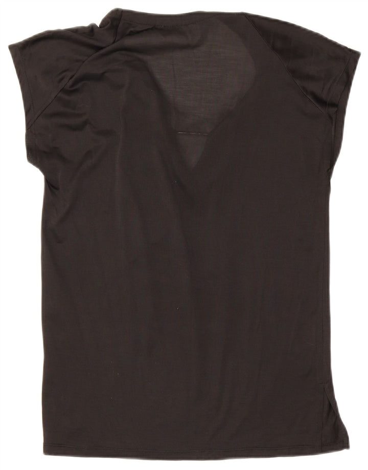 Zara Dame Bluse Top UK 10 Lille Sort