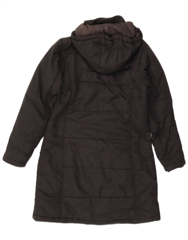 Jack Wolfskin Dame Hætte Polstret Frakke UK 10 Small Black Polyester