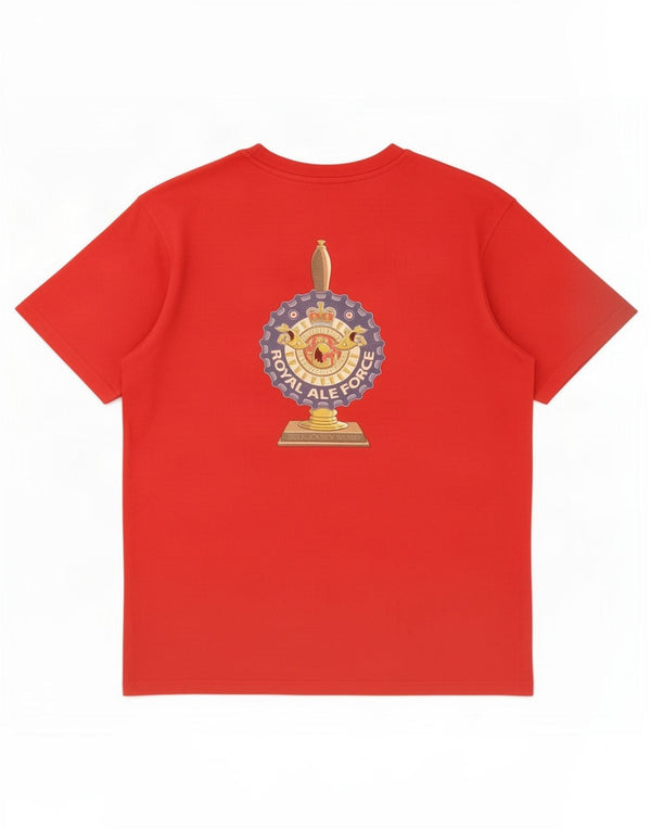 Weird Fish Herre Grafisk T-Shirt Top XL Rød Bomuld