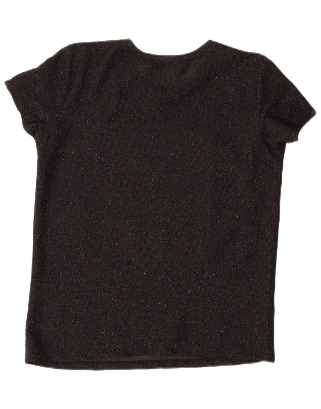 Zara Dame Grafisk T-Shirt Top UK 10 Lille Sort