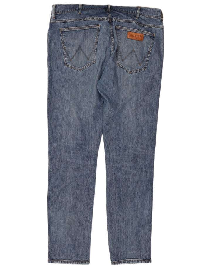 Wrangler Herre Larston Slim Jeans W38 L34 Blå Bomuld