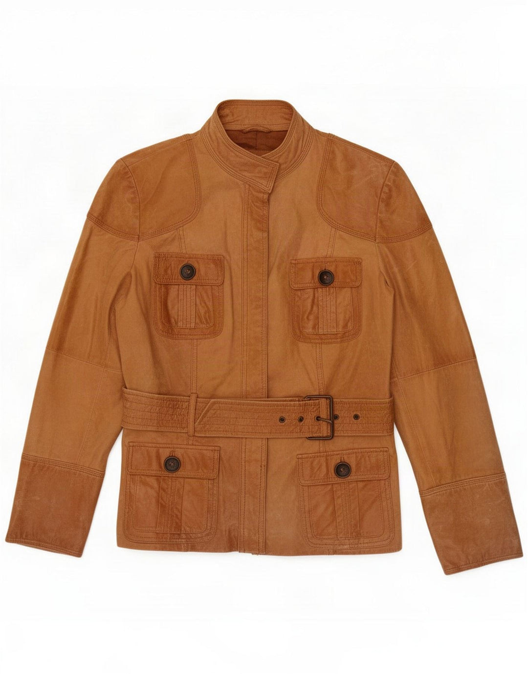 Zara Dame Ruskindsjakke UK 14 Large Brown Læder