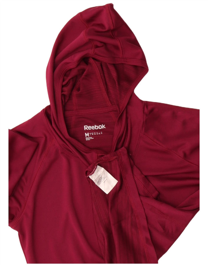 Reebok Herre Hooded Top Langærmet Medium Burgundy Polyester