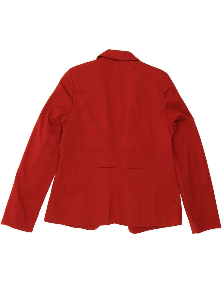 OASIS Womens Open Blazer Jacket UK 12 Medium Red Polyester Vintage Oasis and Second-Hand Oasis from Messina Hembry 