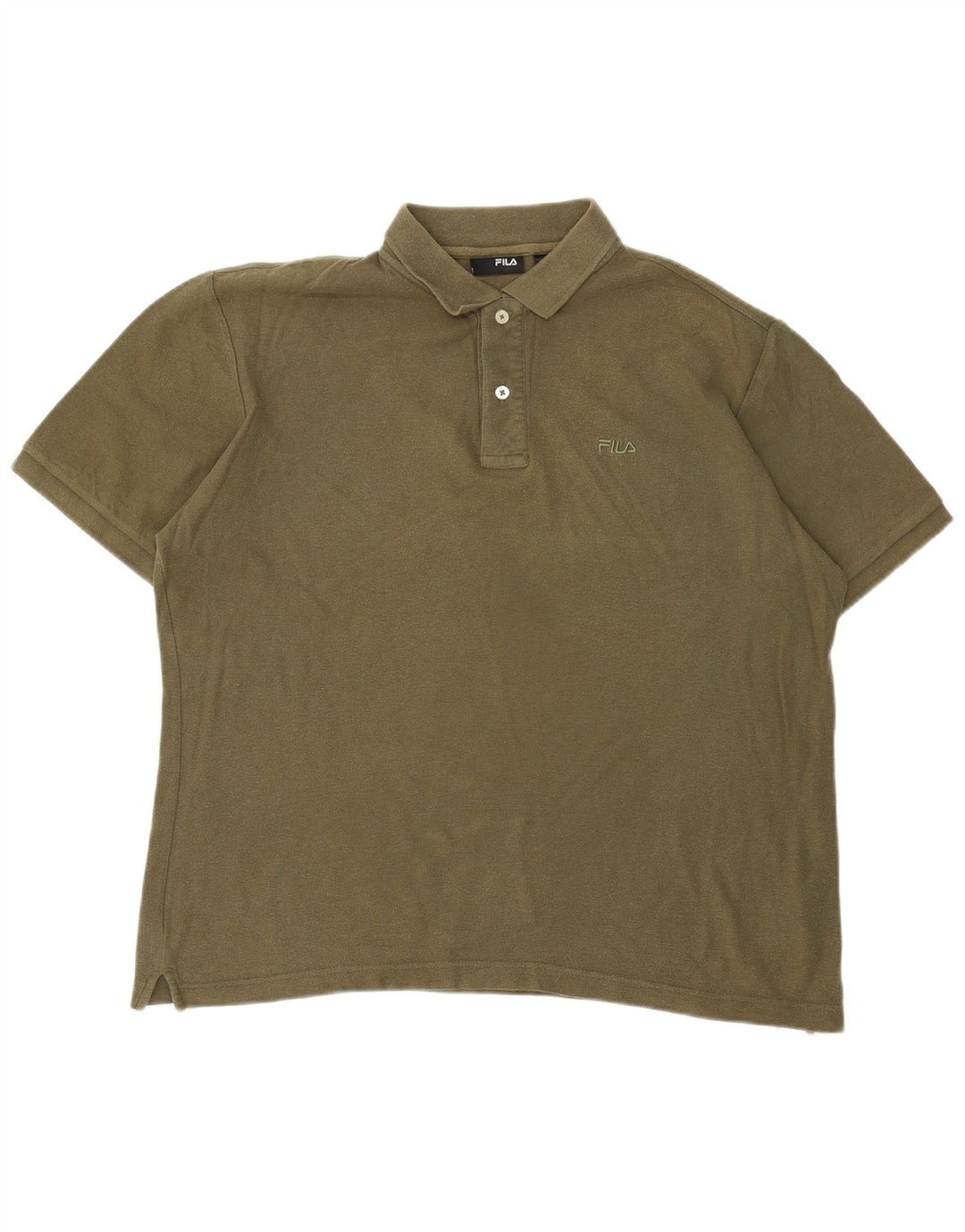 FILA Poloshirt til mænd Medium Khaki Bomuld