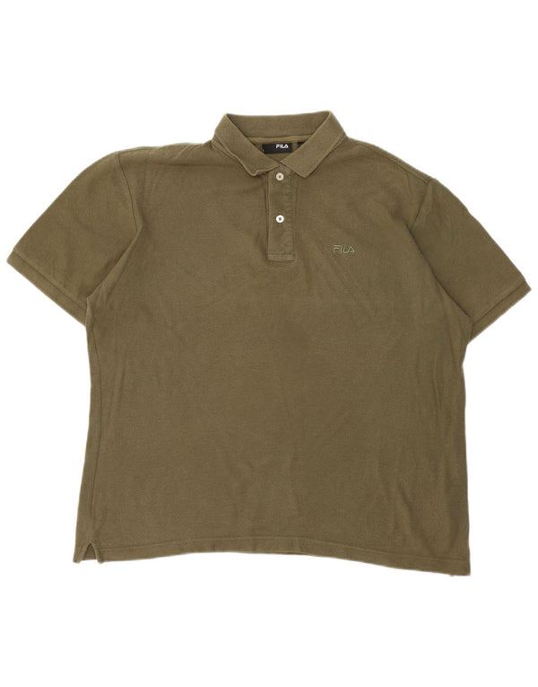 FILA Poloshirt til mænd Medium Khaki Bomuld