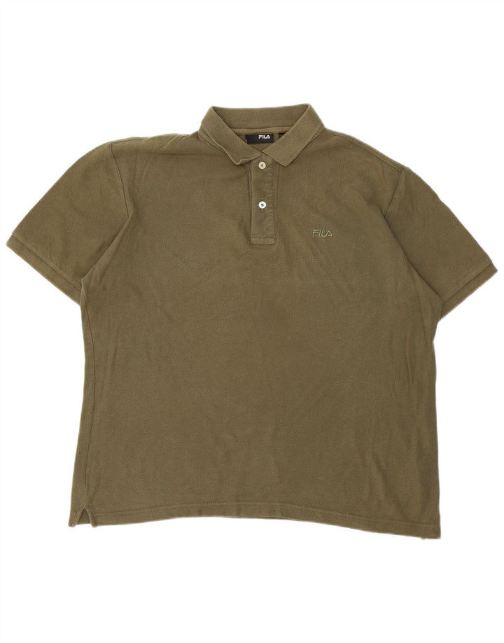 FILA Poloshirt til mænd Medium Khaki Bomuld