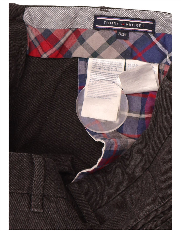 TOMMY HILFIGER Slim Chino-bukser til mænd W32 L32 Grå bomuld