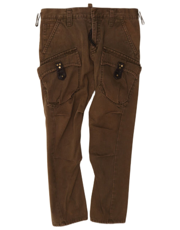 Dsquared2 Dame Slim Cargo Bukser IT 42 Medium W30 L26 Brun Bomuld