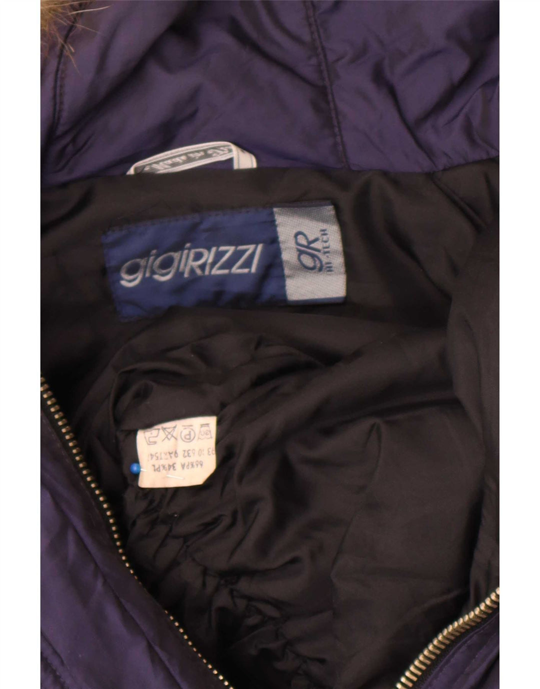 Gigi Rizzi Dame Windbreaker Jacket IT 42 Medium Navy Blue Colourblock